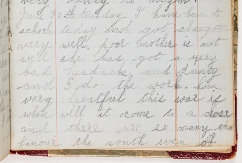 July 30, 1863 diary entry by Lizzie Jeffers