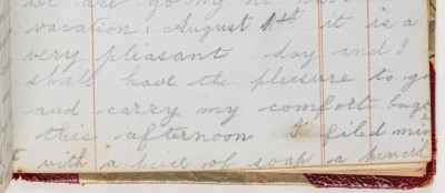 August 1, 1863 diary entry by Lizzie Jeffers