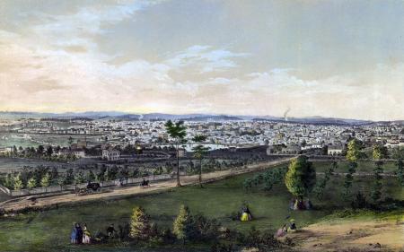 City view of Worcester, c. 1858