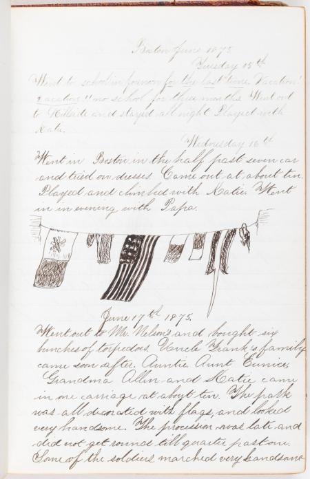 Page of Minnie Allen's diary