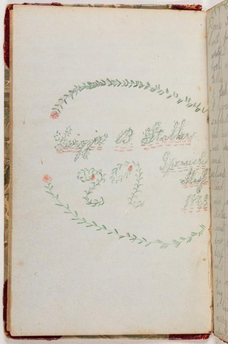 Cover of Gerogiana Barrow's diary