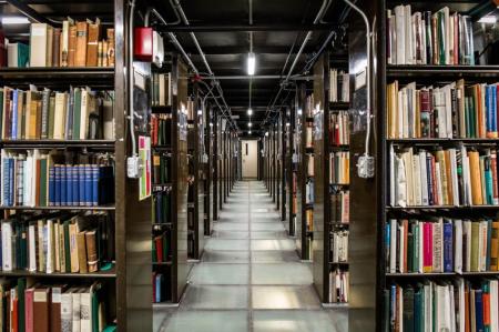 The stacks at Antiquarian Hall