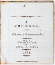 Cover of Francis Bennett's diary