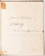 Title page of James Whittier's diary